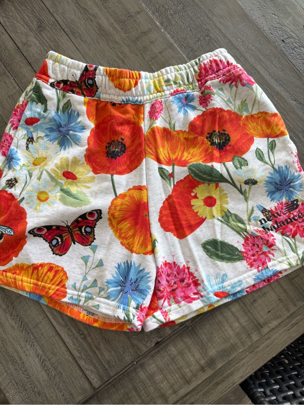 New Balance Floral Sweat Short, size medium.